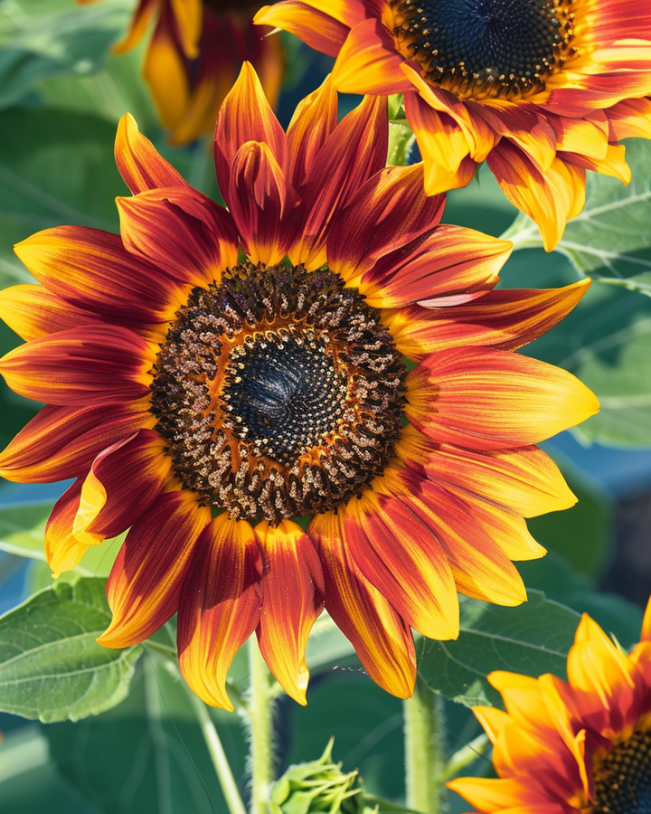 Semillas de girasol Ring Of Fire (Helianthus annuus) – flor anual