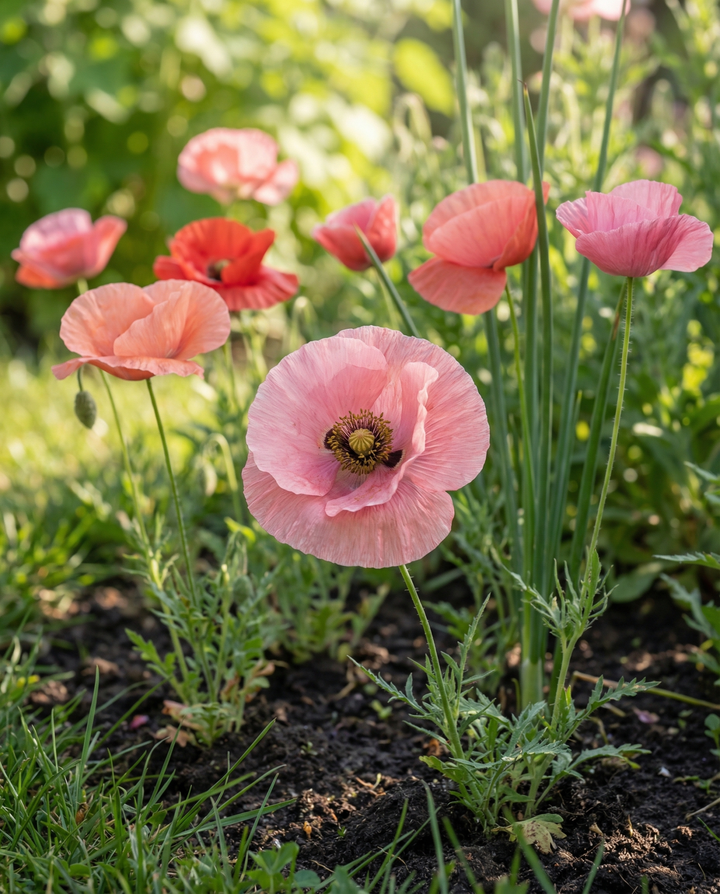 Semillas de amapola Shirley de colores mixtos 75 cm (Papaver rhoeas) – flor anual