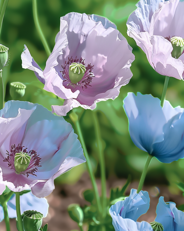 Semillas de amapola azul 90 cm de altura – flor anual