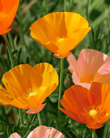 Semillas de amapola de flor simple mezclada (Eschscholzia californica) – flor anual