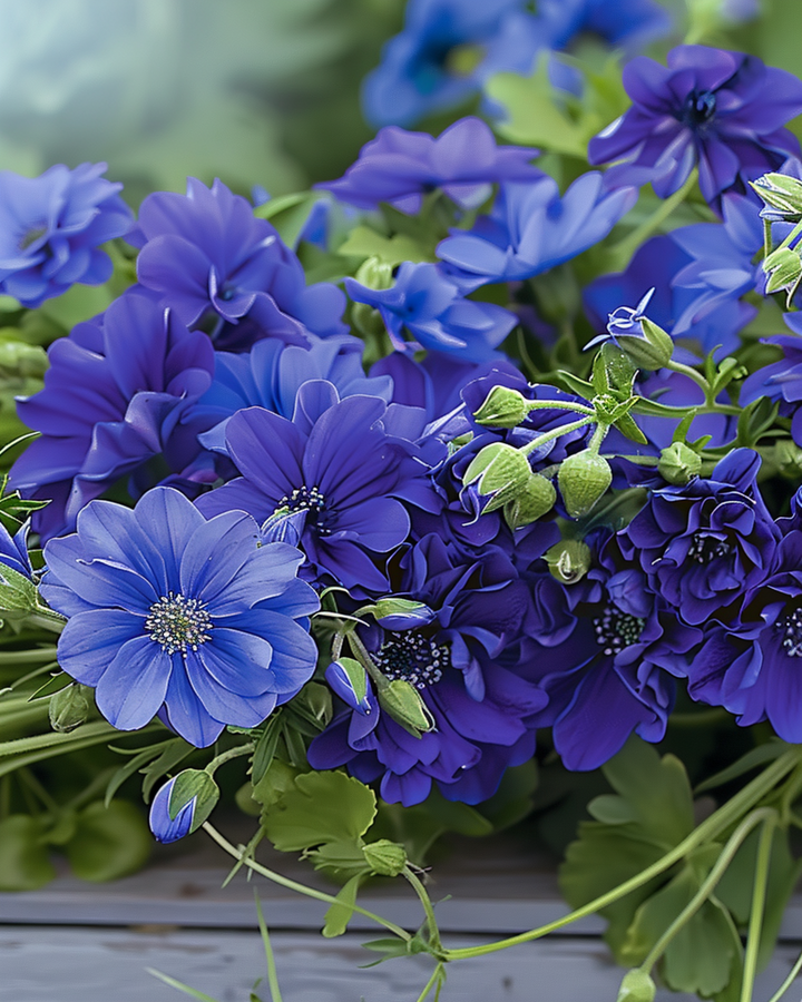 Sementes de flores de verão Royal Blue Mix – flor anual