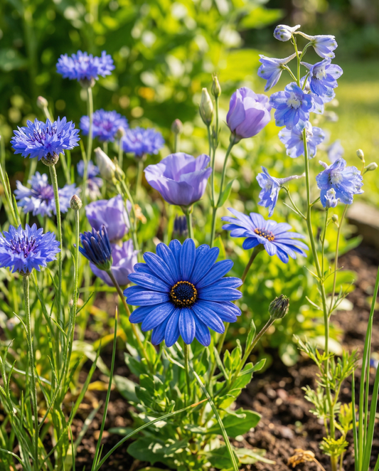 Flores de verão Royal Blue Mix – sementes de flores anuais da SeedsChoice
