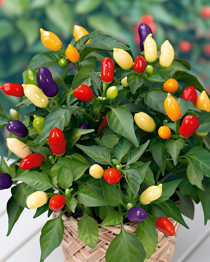 Sementes de pimento ornamental anão mistura (Capsicum annuum) – hortícolas