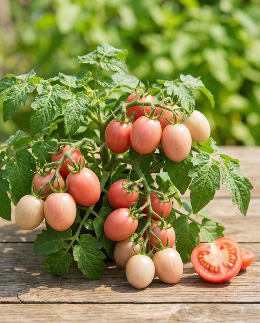 Tomate cocktail Pink Thai Egg (Solanum lycopersicum) – sementes de vegetal anual da SeedsChoice