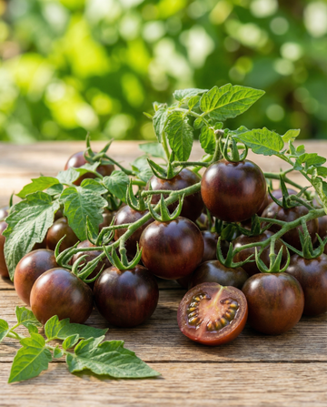 Tomate cherry negro (Solanum lycopersicum) – semillas de vegetal anual de SeedsChoice