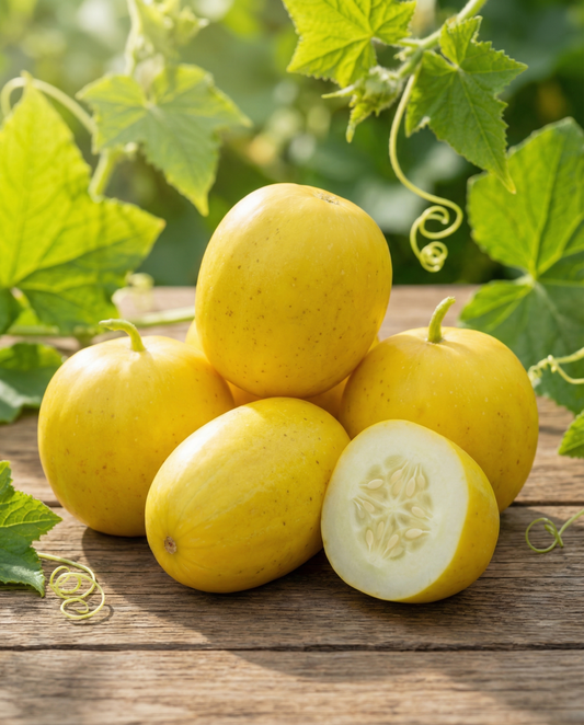 Sementes de Pepino Lemon Apple (Cucumis sativus) – vegetal anual da SeedsChoice