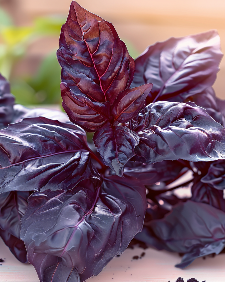 Sementes de manjericão Red Lizzy (Ocimum basilicum) – erva anual