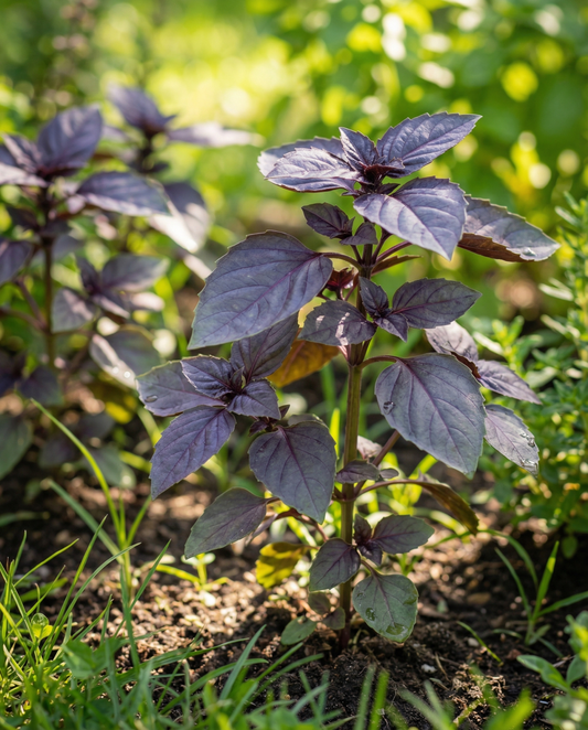 Manjericão Red Lizzy (Ocimum basilicum) – sementes de erva anual da SeedsChoice