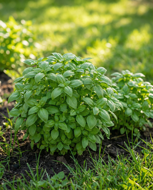 Basil Bush Ball (Ocimum basilicum) – annual herb seeds from SeedsChoice