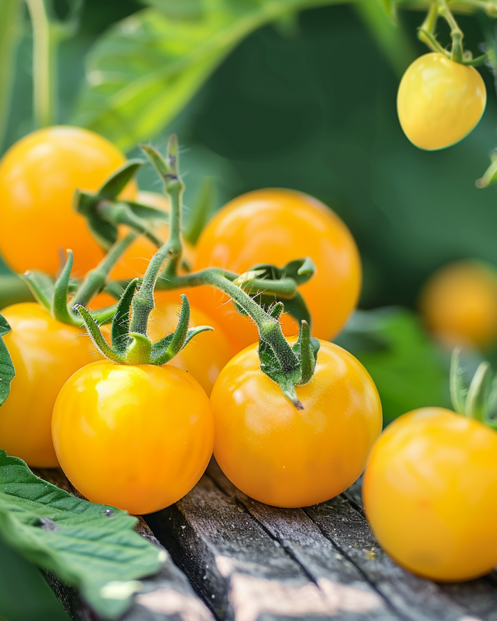 Sementes de tomate-cereja Cereza Amarilla (Solanum lycopersicum) – hortícola anual