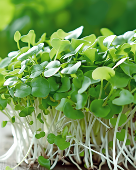 Semillas de mizuna para microverdes Brassica rapa anual