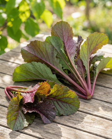 Amsoi Red (Brassica juncea) – annual vegetable seeds from SeedsChoice