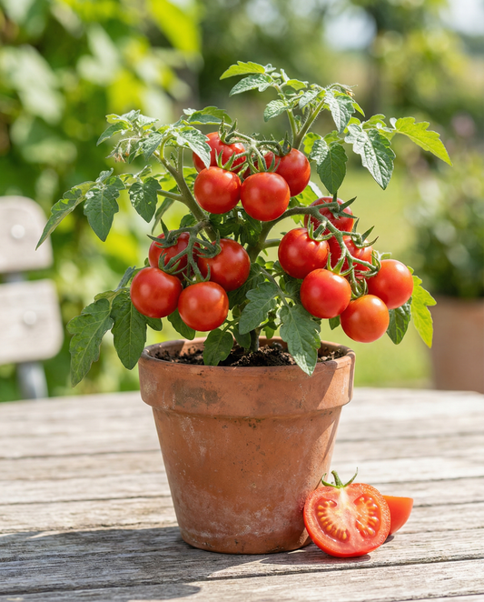 Tomate en maceta Gourmandise Red Cherry (Solanum lycopersicum) – semillas de verdura anual de SeedsChoice
