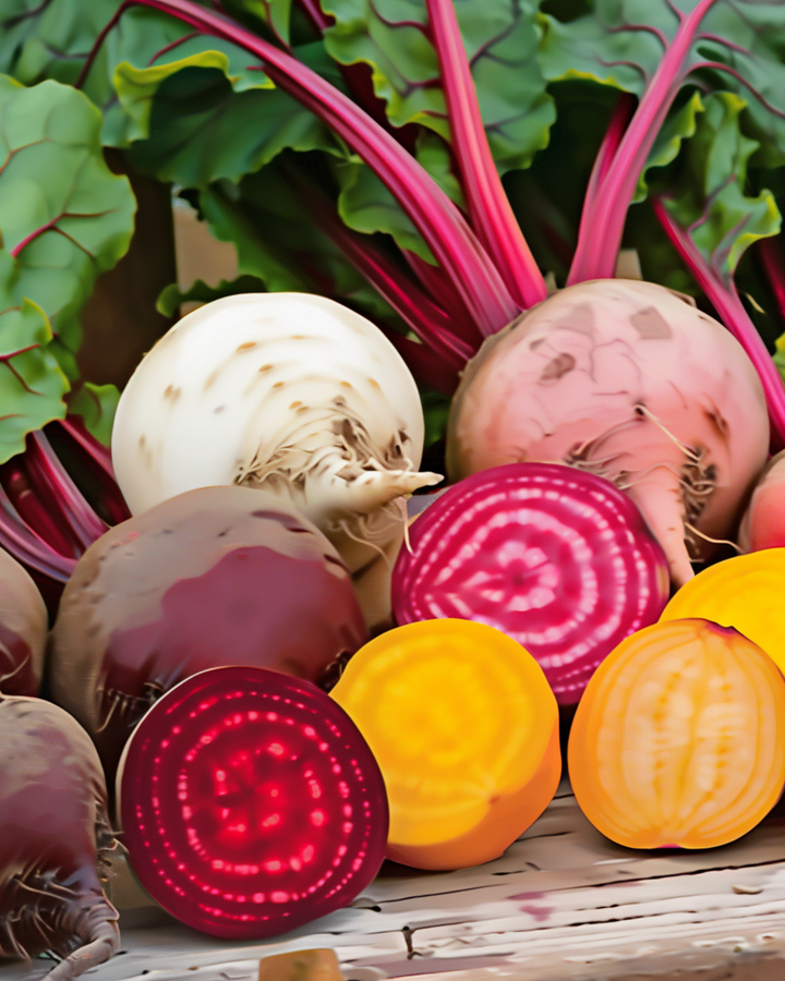 Sementes de beterraba Hula Hoop 4 Color Mix (Beta vulgaris) – vegetal anual