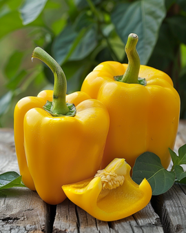 Sementes de Pimento Doce Capsicum Annuum Variedade Amarela Giallo D Asti