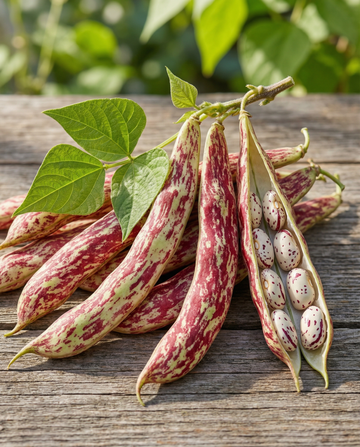 Dwarf French Bean Borlotto Lingua Di Fuoco (Phaseolus vulgaris) – annual vegetable seeds from SeedsChoice