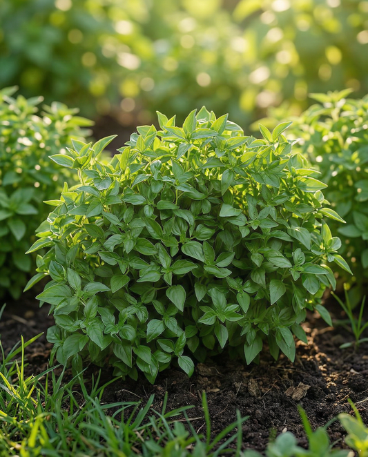 Fine Green Bush Basil (Ocimum basilicum) – annual seeds from SeedsChoice