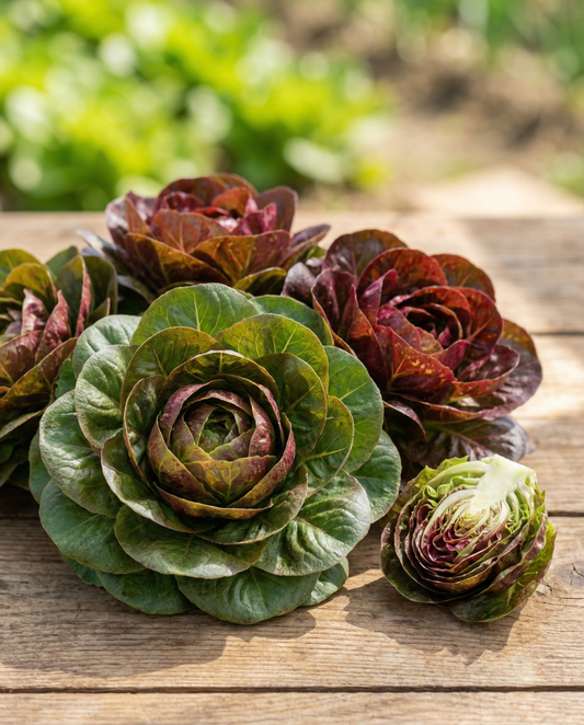 Chicória-folha Grumolo Rossa Verde Mix (Cichorium intybus) – sementes de hortaliça da SeedsChoice