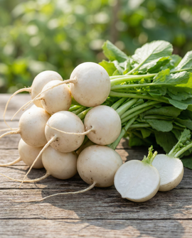 Semillas de rábano Tondo Bianco Raphanus Sativus variedad de hortaliza