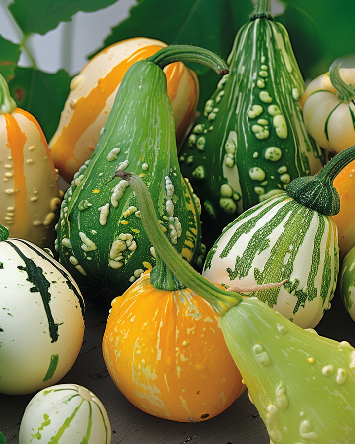 Semillas de calabaza ornamental Autumn Decor (Cucurbita pepo) – mezcla anual