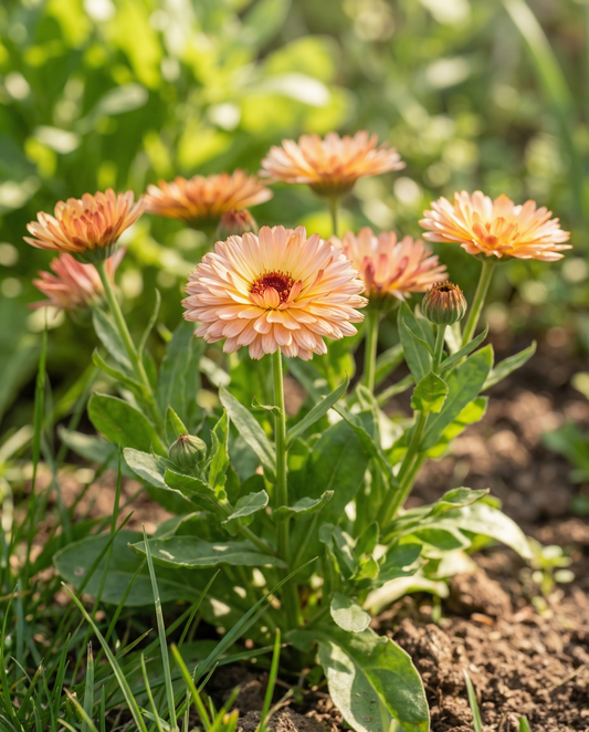 Caléndula Touch Of Red Buff (Calendula officinalis) – semillas de flor anual de SeedsChoice