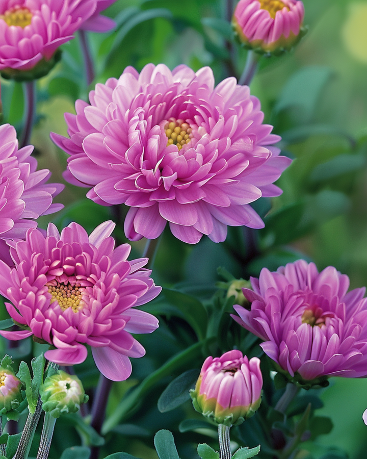 Semillas de aster de verano Bambina Rose (Callistephus chinensis) – anual