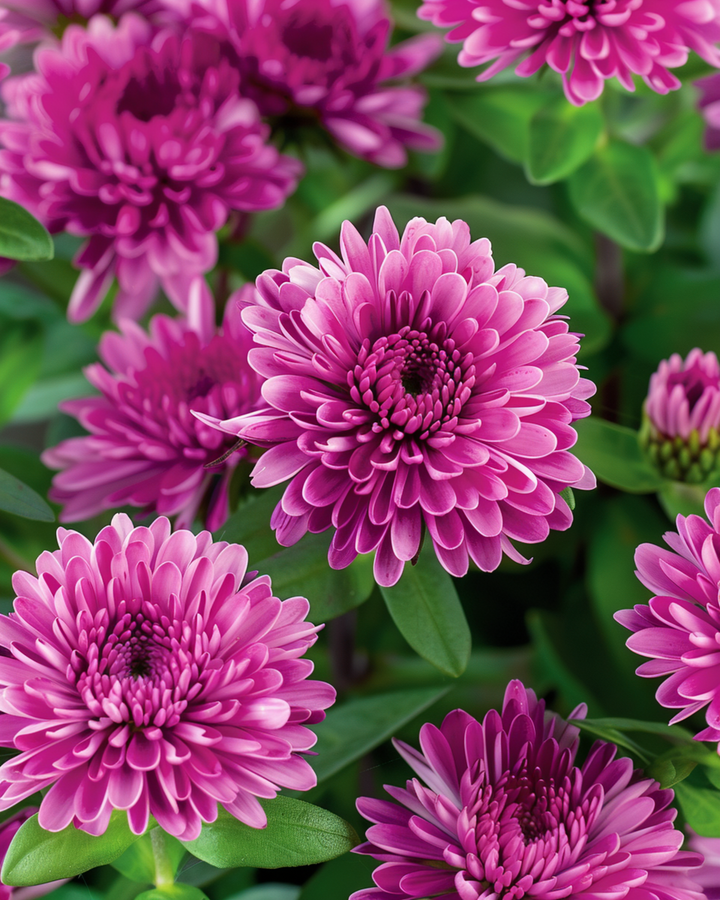 Semillas de aster de verano Bambina Carmine (Callistephus chinensis) – anual