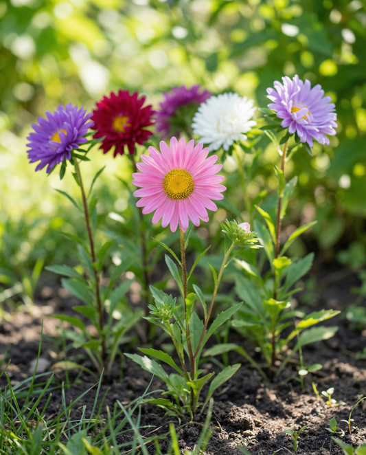 Áster Mixed Single Flowered Mix (Callistephus chinensis) – semillas de flor anual de SeedsChoice