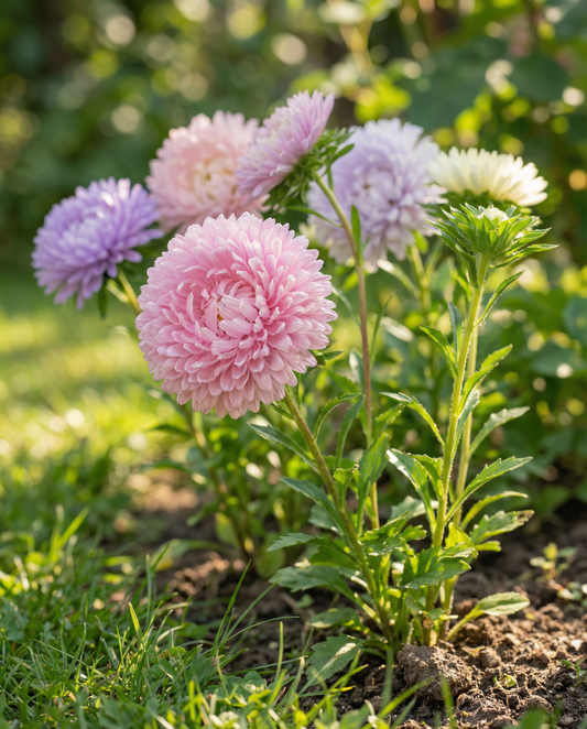 Semillas de aster Queen Of The Market Mixed (Callistephus chinensis) – mezcla anual de SeedsChoice