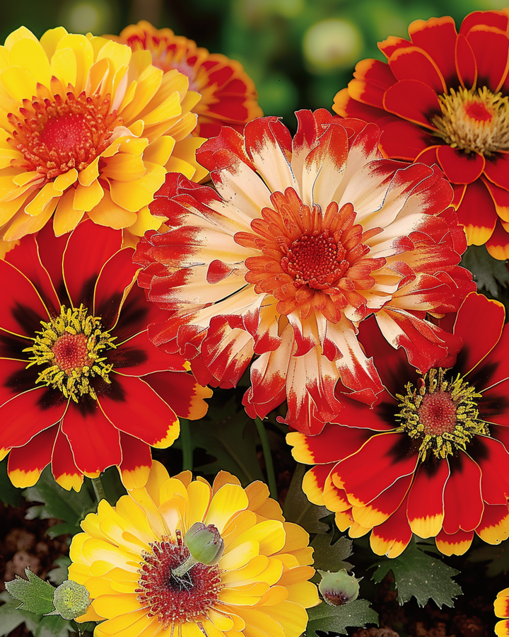 Sementes Mixed Colors (Chrysanthemum carinatum) – mistura anual