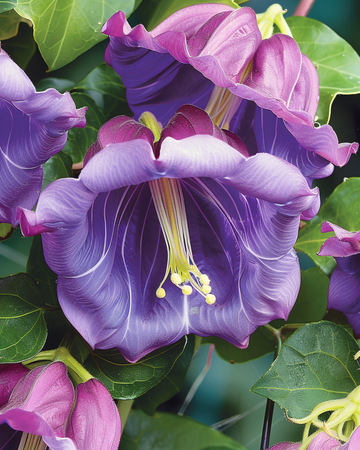 Sementes de cobeia trepadora roxa (Cobaea scandens) – trepadeira anual