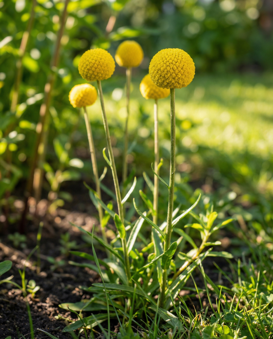 Drumstick (Craspedia globosa) – sementes de flores anuais da SeedsChoice