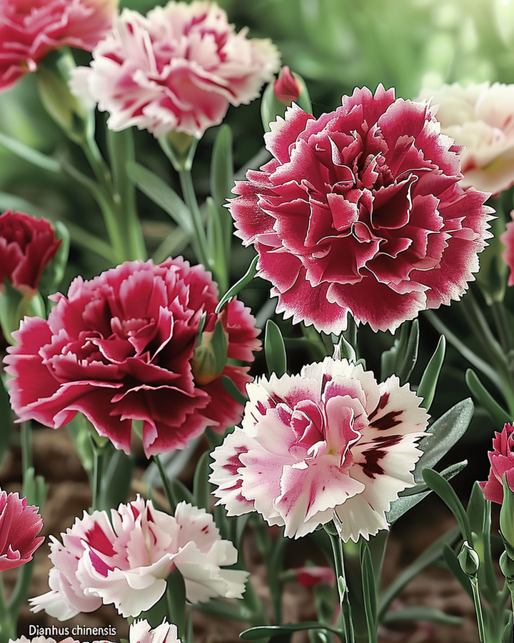 Sementes de Indian Pinks Double Mix (Dianthus chinensis) – flor anual