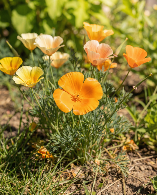 Eschscholtzia Single Mixed (Eschscholzia californica) – sementes de flor anual da SeedsChoice