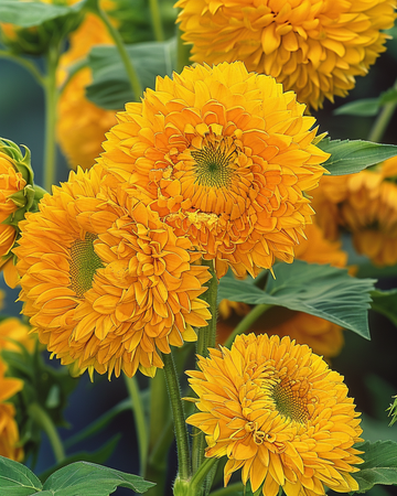 Sementes de girassol Sungold Double Flowered Tall (Helianthus annuus) – flor anual