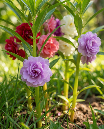 Balsamina Dupla Mistura (Impatiens balsamina) – sementes de flor anual da SeedsChoice