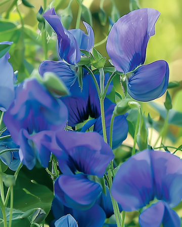 Semillas de guisante de olor Royal Family Blue Climbing (Lathyrus odoratus) – trepadora anual