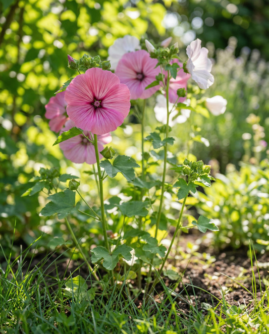 Mixed Grandiflora Funnel Mallow (Malope trifida) – sementes de mistura anual da SeedsChoice
