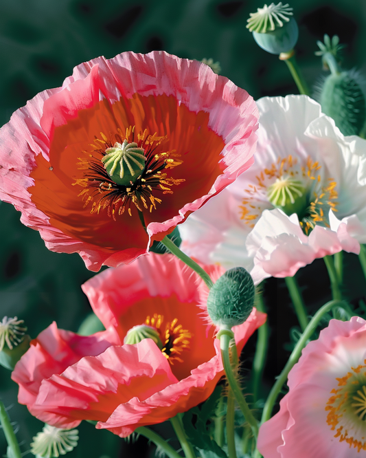 Mezcla de amapolas (Papaver rhoeas) – semillas de flores anuales de SeedsChoice