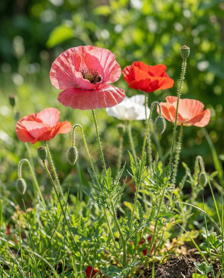 Semillas de mezcla de amapolas (Papaver rhoeas) – flor anual