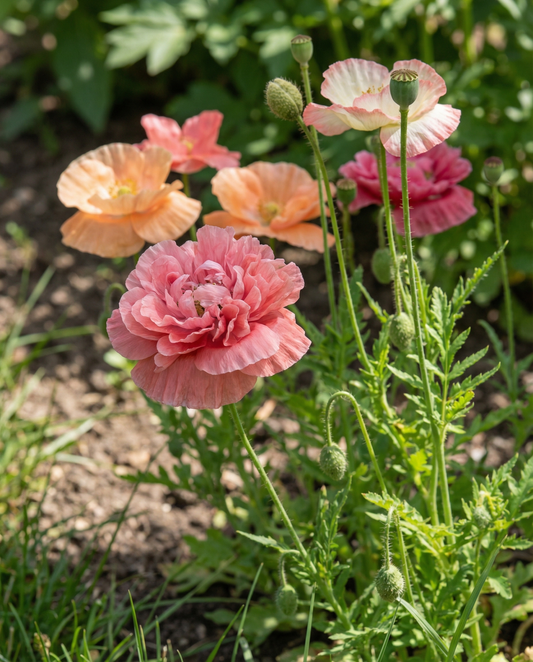 Cores mistas (Papaver paeoniflorum) – sementes de mistura anual da SeedsChoice