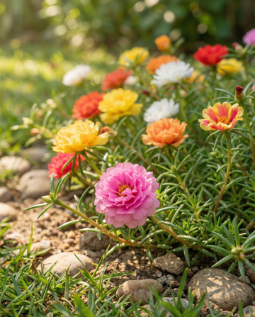 Double Mixed Rock Garden (Portulaca grandiflora) – sementes de flores anuais da SeedsChoice
