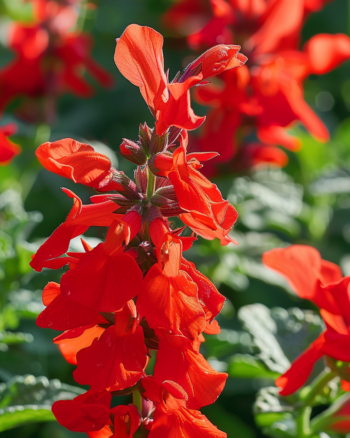 Sementes St. John's Fire (Salvia splendens) – flor anual