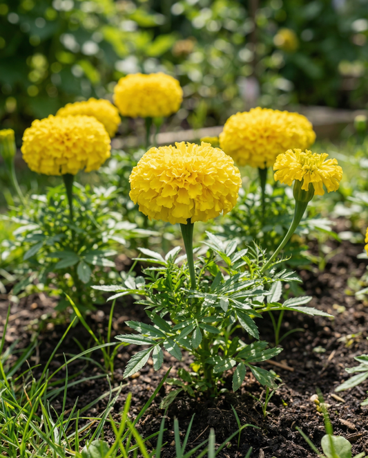 Tagetes africano Yellow Supreme (Tagetes erecta) – semillas de flor anual de SeedsChoice