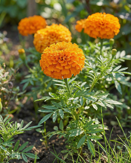Tagetes africano Hawaii Orange (Tagetes erecta) – semillas de flor anual de SeedsChoice