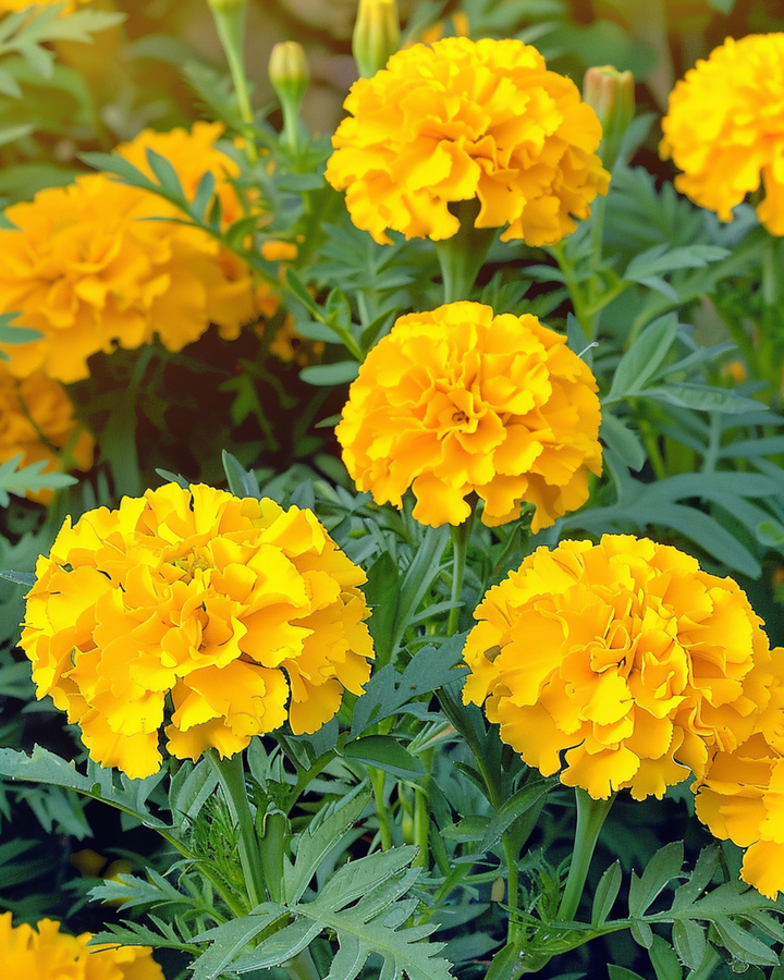 Semillas de clavelón francés Petite Yellow (Tagetes patula) – flor anual