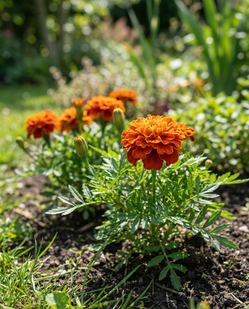 Tagete francés Tangerine (Tagetes patula) – semillas de flor anual de SeedsChoice