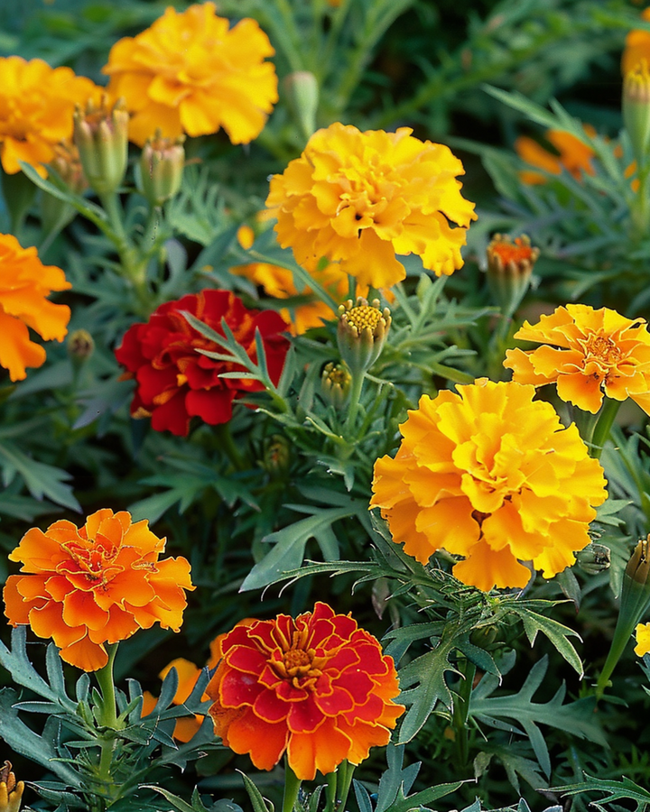 Sementes de cravo-de-burro Bonita Mix (Tagetes patula) – flor anual