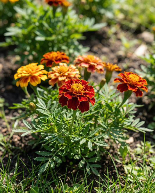 Cravo-de-burro Bonita Mix (Tagetes patula) – sementes de flor anual da SeedsChoice