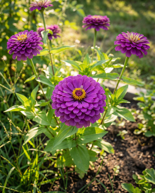 Royal Purple (Zinnia elegans) – sementes anuais da SeedsChoice